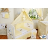 Himmel aus Baumwolle für Babybett - Esel Luca gelb