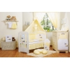 Himmel aus Baumwolle für Babybett - Esel Luca gelb