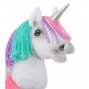 Hobby Horse Einhorn Steckenpferd mit bunter Mähne - weiß A4 minze