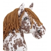 Hobby Horse Steckenpferd brauner Leopard mit brauner Mähne A3