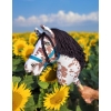 Hobby Horse Steckenpferd brauner Leopard mit schwarzer Mähne A3