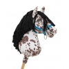 Hobby Horse Steckenpferd brauner Leopard mit schwarzer Mähne A3