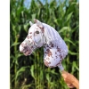 Hobby Horse Steckenpferd brauner Leopard mit weißen Mähne A3