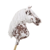Hobby Horse Steckenpferd brauner Leopard mit weißen Mähne A3