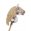 Hobby Horse Steckenpferd brauner Leopard Pferd mit beiger Mähne A4