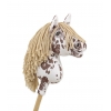 Hobby Horse Steckenpferd brauner Leopard Pferd mit beiger Mähne A4