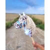 Hobby Horse Steckenpferd brauner Leopard Pferd mit beiger Mähne A4