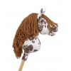 Hobby Horse Steckenpferd brauner Leopard Pferd mit brauner Mähne A4