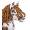 Hobby Horse Steckenpferd brauner Leopard Pferd mit brauner Mähne A4