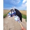 Hobby Horse Steckenpferd brauner Leopard Pferd mit schwarzer Mähne A4