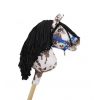 Hobby Horse Steckenpferd brauner Leopard Pferd mit schwarzer Mähne A4