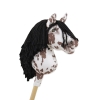 Hobby Horse Steckenpferd brauner Leopard Pferd mit schwarzer Mähne A4