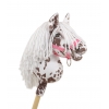 Hobby Horse Steckenpferd brauner Leopard Pferd mit weißen Mähne A4