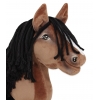 Hobby Horse Steckenpferd Pferd am Stiel Premium - Braunes Pferd A4