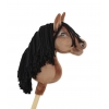 Hobby Horse Steckenpferd Pferd am Stiel Premium - Braunes Pferd A4