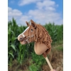Hobby Horse Steckenpferd Pferd am Stiel Premium - helle Kastanie Pferd A4