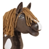 Hobby Horse Steckenpferd Pferd am Stiel Premium - western dunkelbraunes Pferd A4
