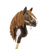 Hobby Horse Steckenpferd Pferd am Stiel Premium - western dunkelbraunes Pferd A4