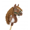 Hobby Horse Steckenpferd Pferd am Stiel Premium - western II braunes Pferd A4