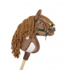 Hobby Horse Steckenpferd Pferd am Stiel Premium - western II braunes Pferd A4