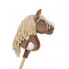 Hobby Horse Steckenpferd Pferd am Stiel Premium - western III braunes Pferd A4
