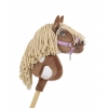 Hobby Horse Steckenpferd Pferd am Stiel Premium - western III braunes Pferd A4