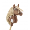 Hobby Horse Steckenpferd Pferd am Stiel Premium - western III braunes Pferd A4