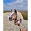 Hobby Horse Steckenpferd Pferd am Stiel Premium - western III braunes Pferd A4