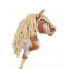 Hobby Horse Steckenpferd Pferd Tobiano mit beiger Mähne A4