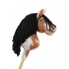 Hobby Horse Steckenpferd Tobiano mit schwarzer Mähne A4