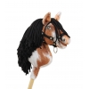 Hobby Horse Steckenpferd Tobiano mit schwarzer Mähne A4