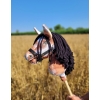 Hobby Horse Steckenpferd Tobiano mit schwarzer Mähne A4