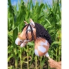 Hobby Horse Steckenpferd Tobiano mit schwarzer Mähne