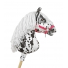 Hobby Horse Steckenpferd Weiß Leopard mit weißen Mähne A3