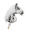 Hobby Horse Steckenpferd Weiß Leopard mit weißen Mähne A3
