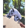 Hobby Horse Steckenpferd Weiß Leopard mit weißen Mähne A3