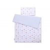 Juniorbett Bettwäsche Set 2-tlg 140x200 Junior -  Sternen grau -blau
