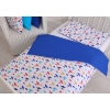 Juniorbett Bettwäsche Set 2-tlg 140x200 Junior - Flugzeuge dunkelblau