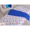 Juniorbett Bettwäsche Set 2-tlg 140x200 Junior - Flugzeuge dunkelblau