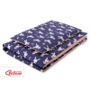Juniorbett Bettwäsche Set 2-tlg 140x200 Junior - Hasen dunkelblau