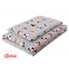 Juniorbett Bettwäsche Set 2-tlg 140x200 Junior - Minze Tierchen