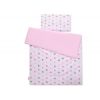 Juniorbett Bettwäsche Set 2-tlg 140x200 Junior - Sternen rosa - grau /rosa