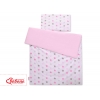 Juniorbett Bettwäsche Set 2-tlg 140x200 Junior - Sternen rosa - grau /rosa