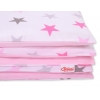 Juniorbett Bettwäsche Set 2-tlg 140x200 Junior - Sternen rosa - grau /rosa
