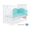 Babybett  weiß minze120x60cm Lorenzo