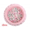 Kinder Bällebad mit Rüschen mit Bällen 200st - rosa