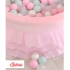 Kinder Bällebad mit Rüschen mit Bällen 200st - rosa