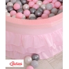 Kinder Bällebad mit Rüschen mit Bällen 200st - rosa
