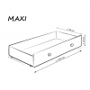 Kinderbett 120x60cm Leonardo anthrazit - naturholz mit Kinderbettschublade MAXI