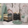 Kinderbett 120x60cm Leonardo anthrazit - naturholz mit Kinderbettschublade MAXI